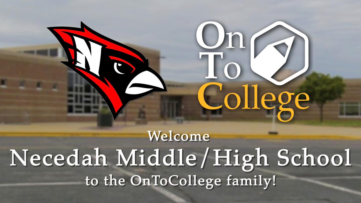 OnToCollege's tweet photo. Please join us in welcoming @necedahcardinal to the OnToCollege family!
We can't wait to #HammerTheGrammar with you π¨π¨
#OTC #5PointJumpClub #RightCollegeRightPrice #NecedahPride https://t.co/JFwgH1dff8