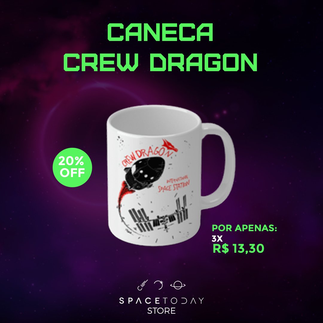 SpaceToday1's tweet photo. Olha que linda a caneca #CrewDragon que tá disponível na loja!
.
Corre lá e adquira a sua: https://t.co/SSoEMTcwf8
#canecas #presentes #gift #astronomia #astronomy #marte #nasa #ciencia #science #nerd #geek #presentenerd #spacetoday https://t.co/jKV6zcPnvL