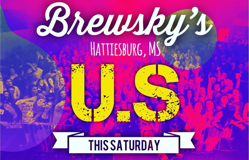 BrewskysHatti's tweet photo. U.S Band tonight!! One of our favorite bands, these guys always have the Party going!! $3 Top Shelf drinks until 10!! Come watch some College Football with us early. https://t.co/nGPXyBxkvR