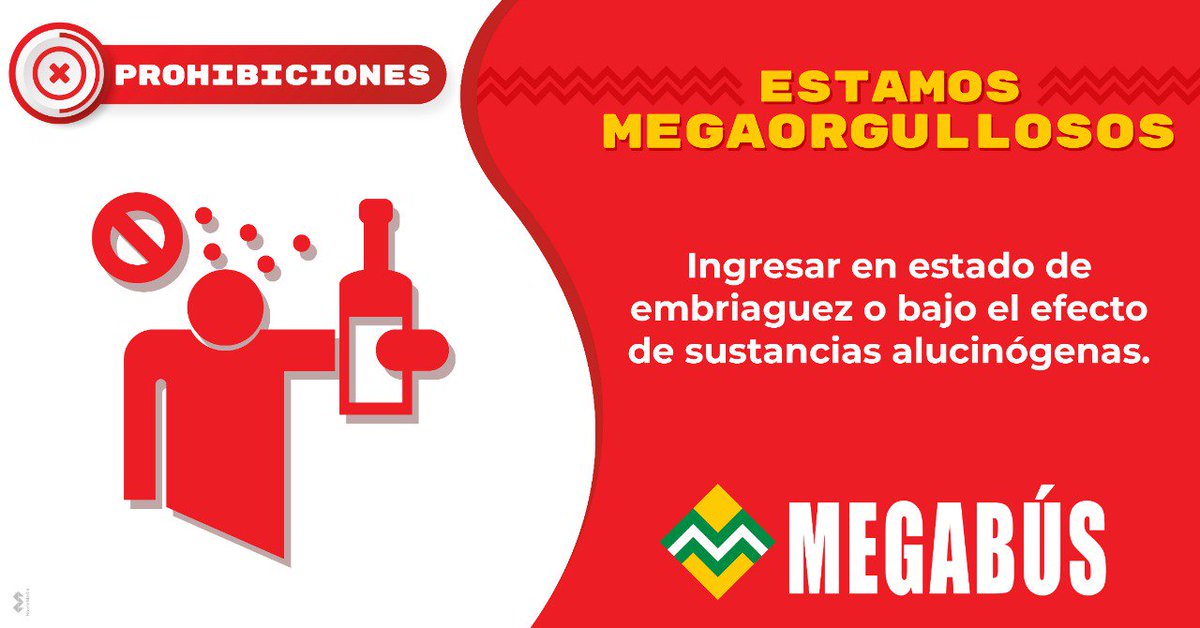 megabusenmarcha's tweet photo. #LaMegaNormaDeHoy En nuestro Sistema Megabús estamos #MegaOrgullosos de hacer cumplir estas Normas entre todos. Conoce tus Derechos, Deberes y Prohibiciones establecidos en en Manual Del Usuario.

#LeeLasProhibiciones https://t.co/XgXJoXTpgD
