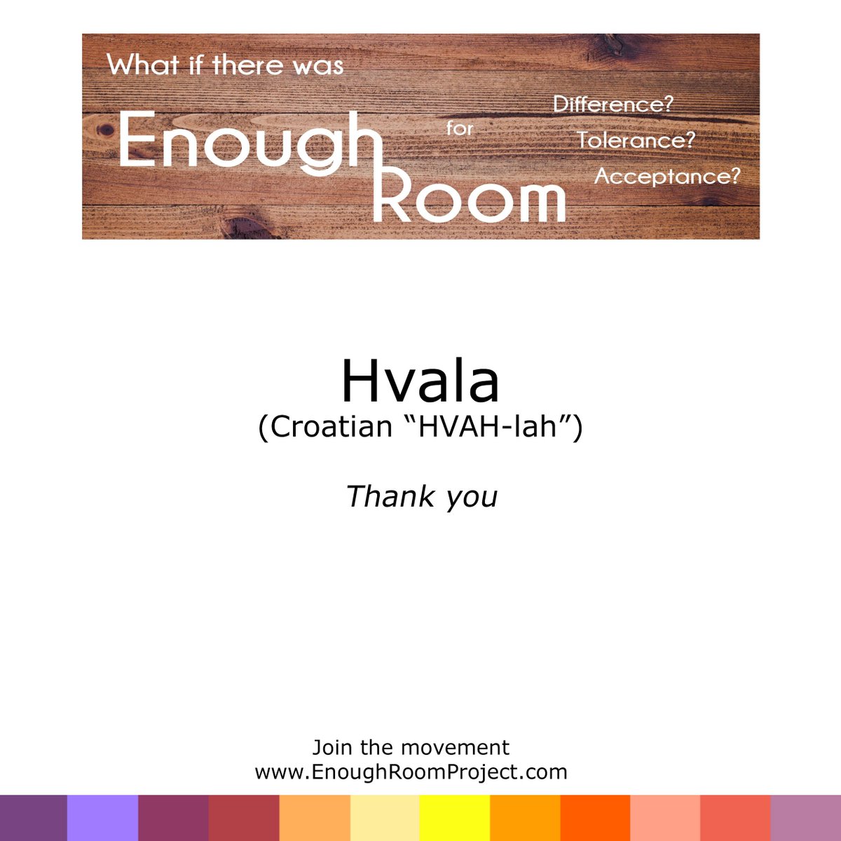 EnoughRoomProj's tweet photo. "Hvala." 🙏 Thank you.

#Connection #acceptance #invitation #IndieFilm #Empathy #POC #Tolerance #MixedRace #Discussion #Latinx #Communication #MexicanAmerican #FemaleDirector #EnoughRoomProject #Gratitude https://t.co/9wJwS8yUS9