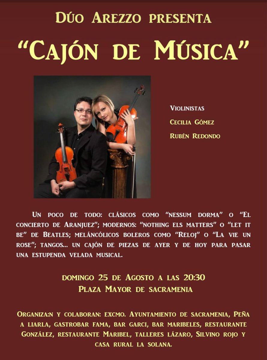 Gracias Sacramenia por contar por segundo año consecutivo con nosotros.