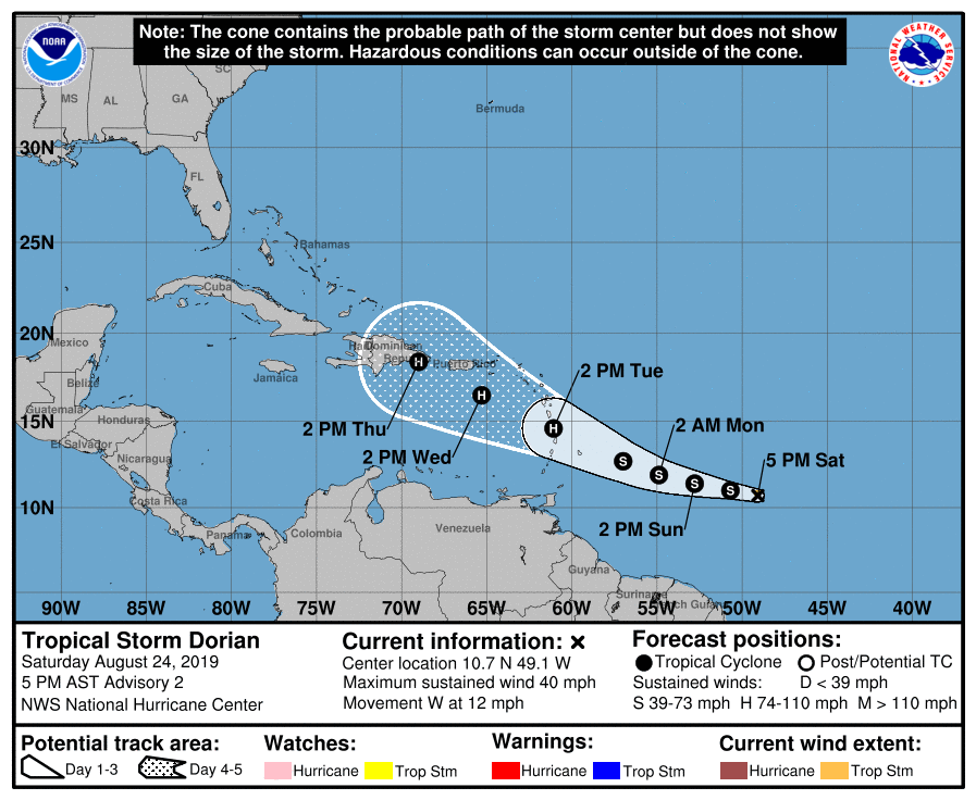 clt_stories's tweet photo. Tropical Storm Dorian Could Hit The Carolinas Next Week As A Hurricane https://t.co/sPvecjhVrv #cltwx https://t.co/iXNIqKgr0h