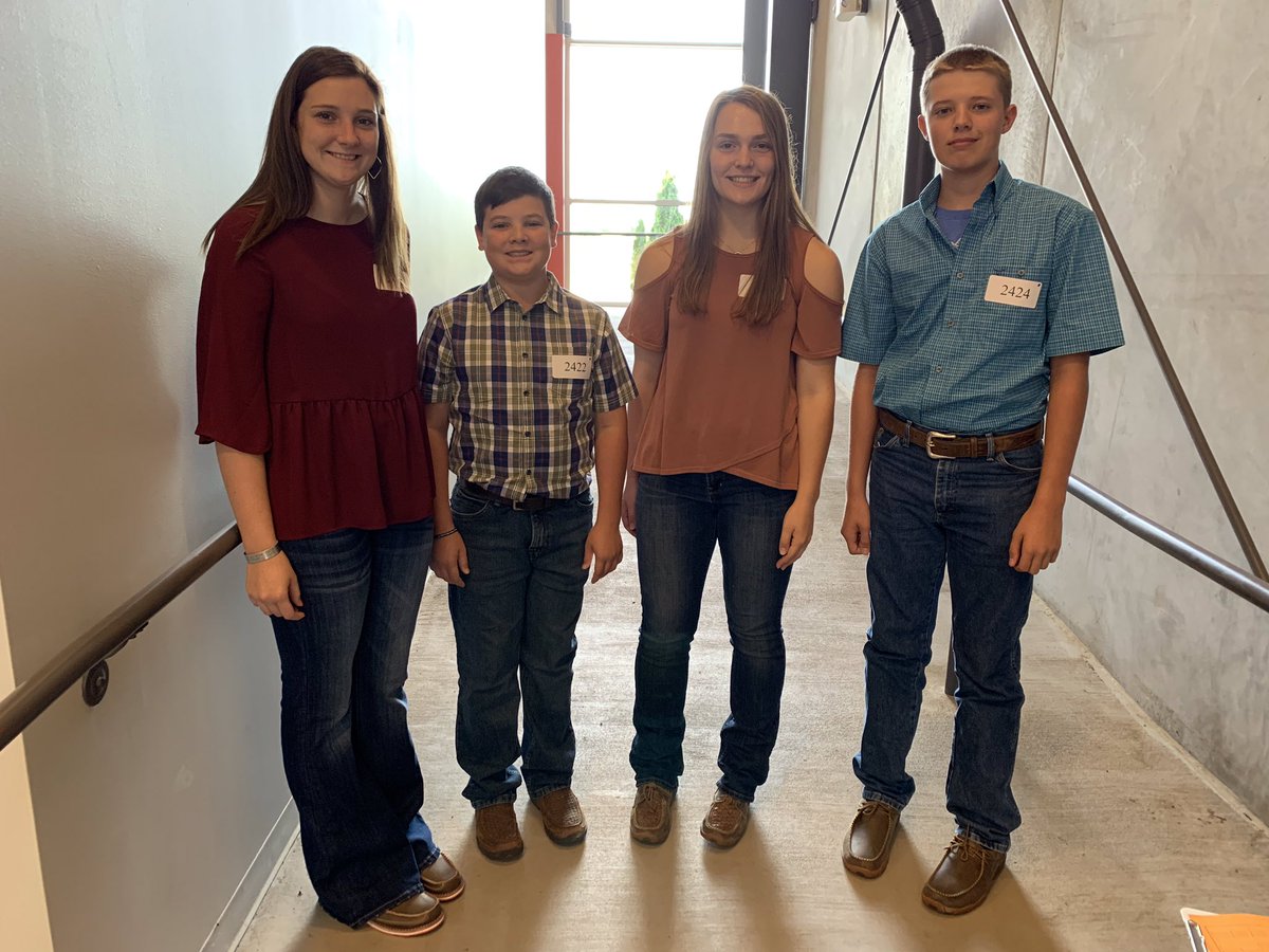 westbranchffa's tweet photo. Great day at State Livestock Judging in Ames today!  The team earned 17th overall, 3rd overall in swine and Emily received 9th individual overall. Great job Emily, Kyle, Wes and Lila! https://t.co/mNhsn8XIMN