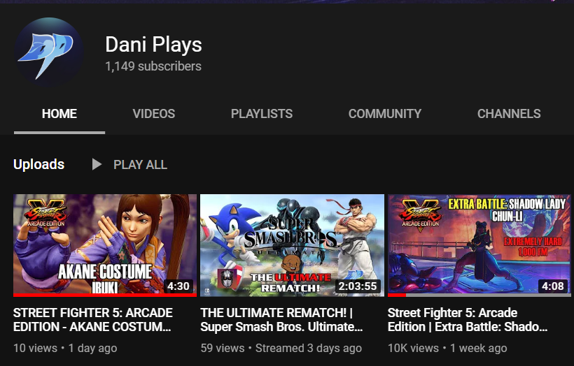 ItsDaniPlays's tweet photo. Seeing the Shadow Lady SFV challenge video hit 10K+ views blew my mind. I am incredibly grateful for all of the support from all of my videos recently, the amount of subscribers, views and now revenue is overwhelming.

You all rock! https://t.co/wTZI7KZ23y