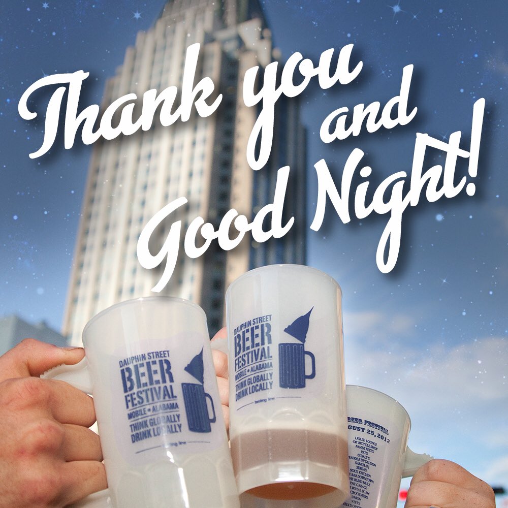That’s a wrap, folks! 
Thank you all for supporting Mobile and 22 years of BeerFest. 
And a big thank you to all the staff, bar/restaurant owners and their hardworking employees, our distributors, sponsors, marketing team and everyone who works so hard on this year round!