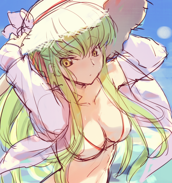 C.C.(コードギアス) 「summer's tail 」|嵐月のイラスト