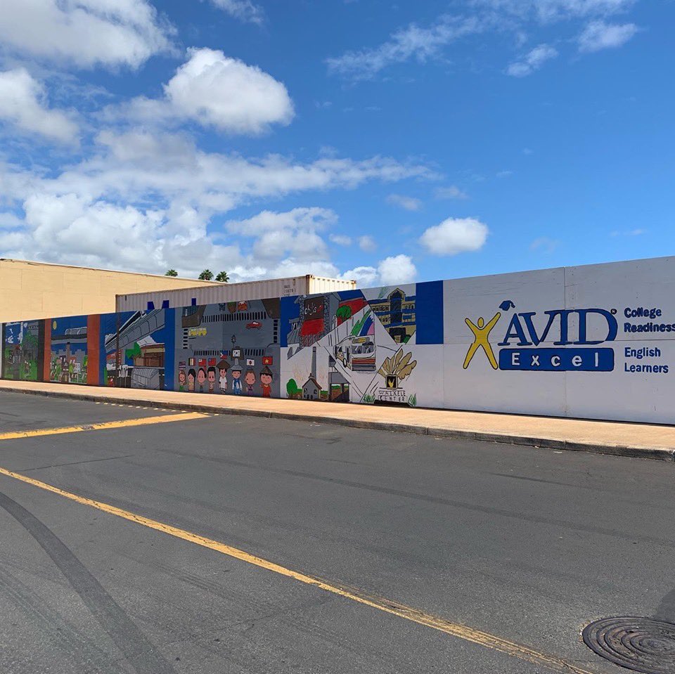 Waipahu_Inter's tweet photo. Students collaborating with Waikele Shopping Center on mural design. check out the mural yourself. Located where Kmart was loctaed. @HIDOE808 #weinspiresuccess #kupono #avid https://t.co/FFnqDd5PIZ
