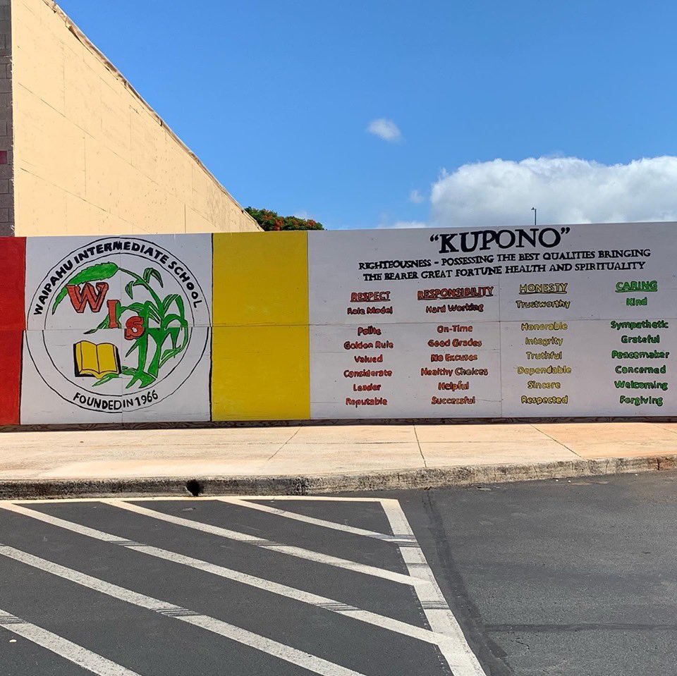 Waipahu_Inter's tweet photo. Students collaborating with Waikele Shopping Center on mural design. check out the mural yourself. Located where Kmart was loctaed. @HIDOE808 #weinspiresuccess #kupono #avid https://t.co/FFnqDd5PIZ