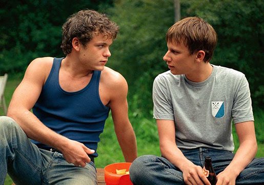 Summer Storm, a German movie about a closeted kid pining for his best friend at rowing camp where there’s also an all-gay rowing team. Did my weird kink for people tenderly caring for each other’s sunburns originate here? ALMOST CERTAINLY