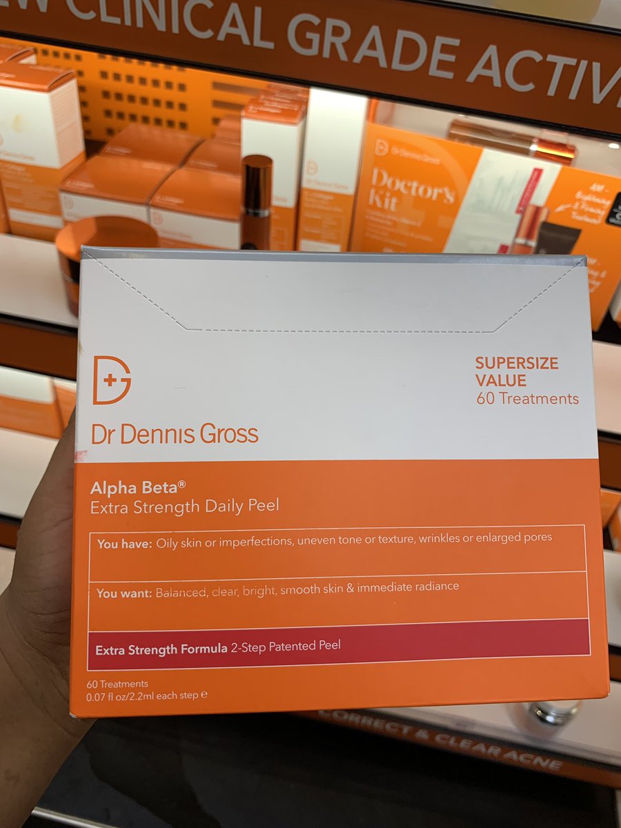 Dr. Dennis Gross Alpha Beta Extra Strength Daily Peel Pads. This size is...$150 (I cant control the price). THE BEST for cystic acne. My clients absolutely love it. In this attached email, she only used it for about 2 weeks. Has AHAs/BHA, retinol, & vitamin C. Very strong.