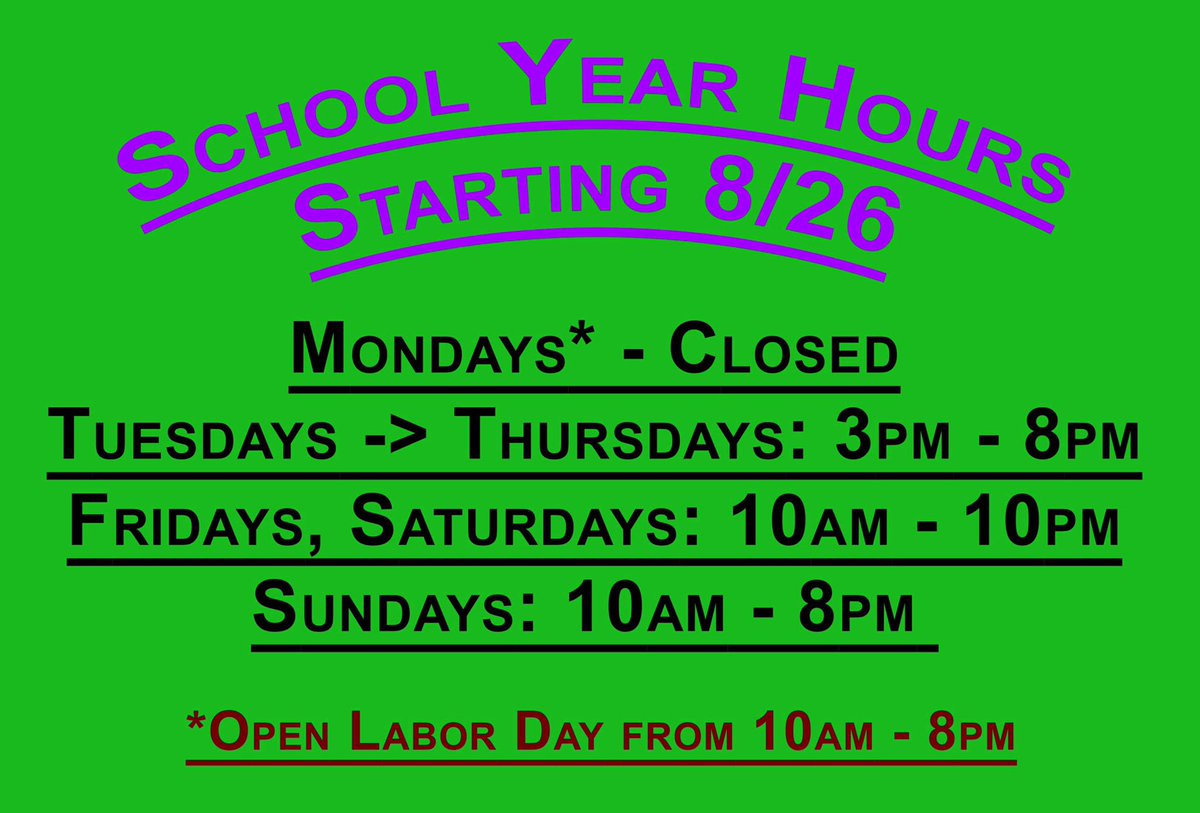 AtomicTrmpoline's tweet image. #Hours for the upcoming LCPS School Year!  Keep an eye out for any #changes! #atomictrampoline #villageatleesburg