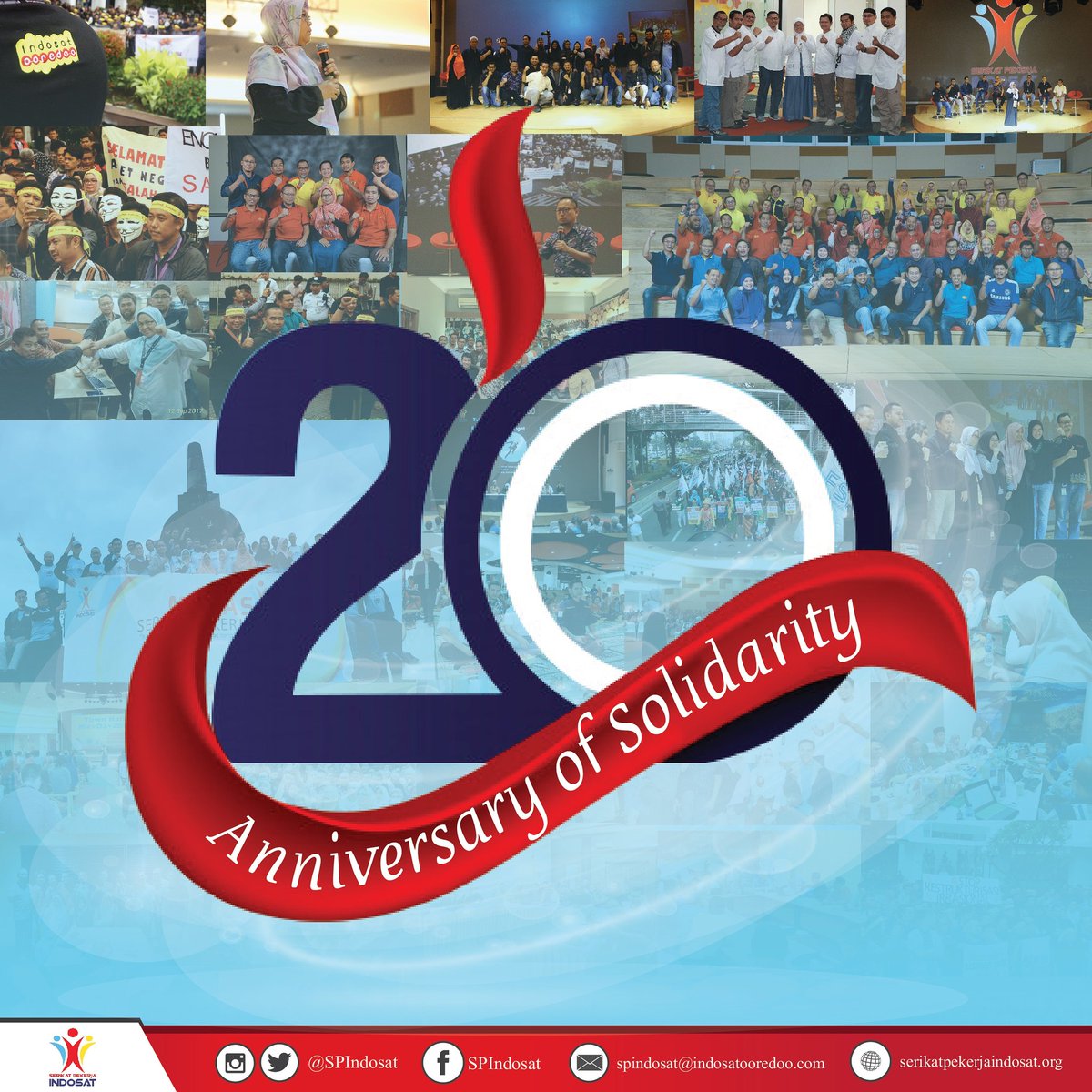spindosat's tweet photo. Happy Anniversary
Serikat Pekerja Indosat ke-20 (1999-2019)
"Together Stronger"
#SPI
#SPINDOSAT
#SerikatPekerjaIndosat
#UNION
#Indosat
#indosatooredoo
#ooredoo
#ASPEK
#KSPI
#20thSPI
#Anniversary
#ulangtahun
#dirgahayu
#togetherstronger
#solidarity
#solidaritas https://t.co/KkuY5iR6jK
