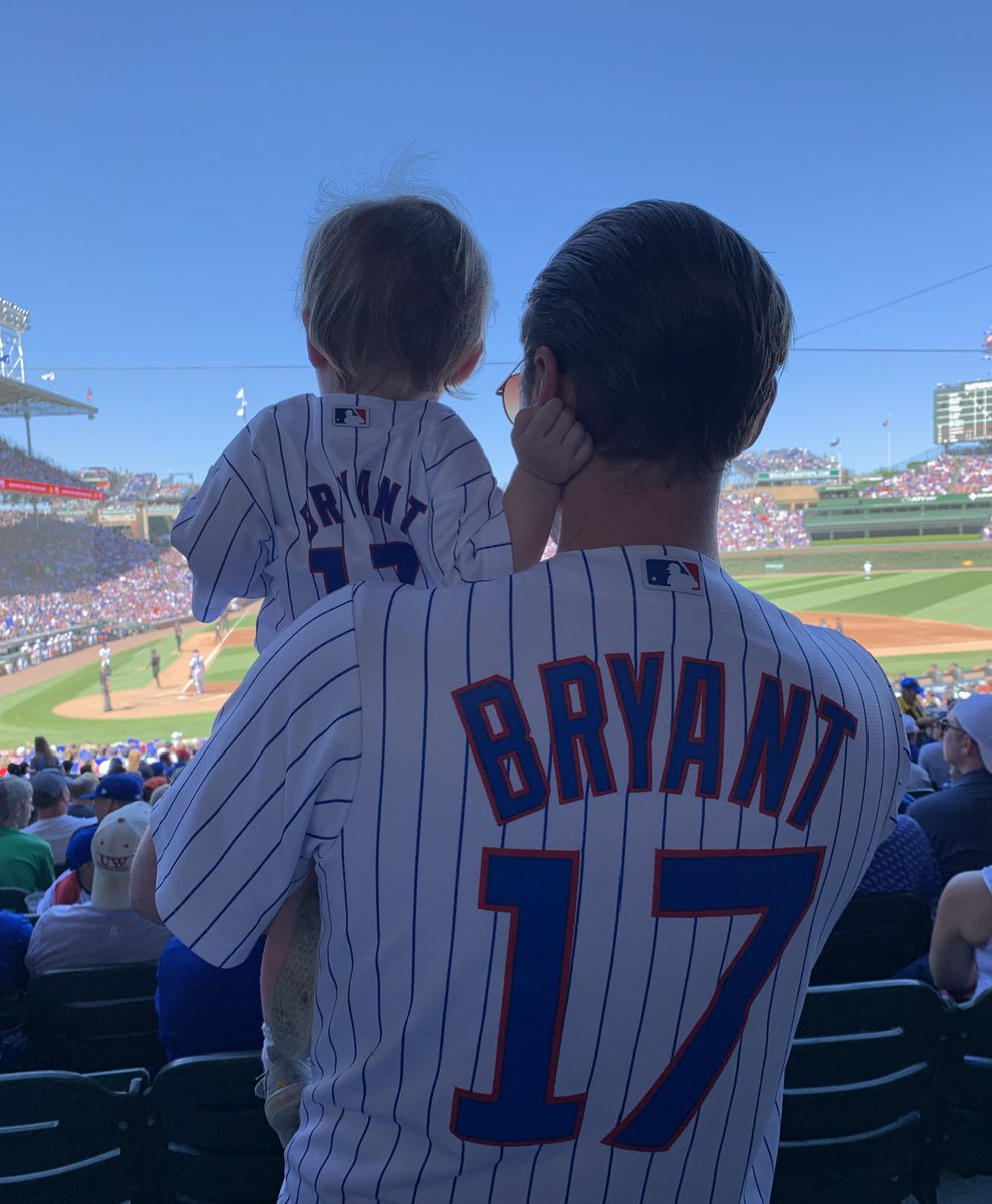 SigMikeChurch's tweet photo. Took my daughter to her first game today. This was her first look at Wrigley Field. She doesn’t quite know it yet but @KrisBryant_23 is her favorite player. https://t.co/1LYl85OHD3