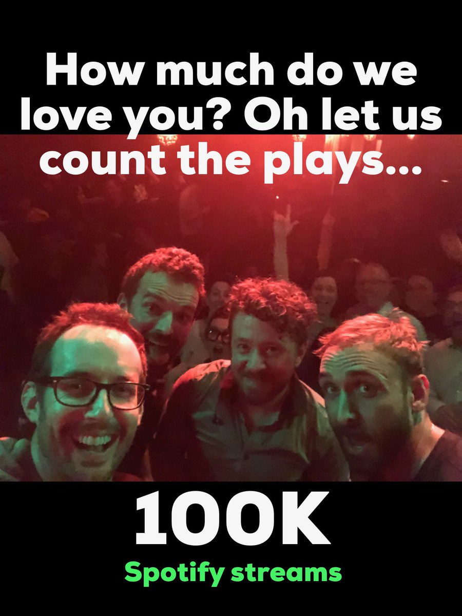TheWCWBand's tweet photo. 100,000 streams! Thank you for listening!!! #grateful #spotify #thankyou #newmusic https://t.co/Zvoicivneh