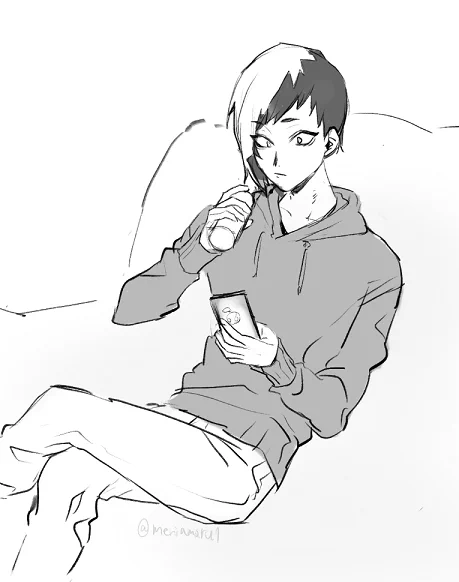友人と私服妄想してたんだけどゲンあさぎり家でパーカー着てたらどうしようというやつ パーカー・・・ウ゛ッッ 