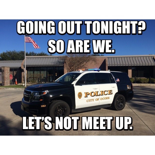 OcoeePD's tweet photo. #SaturdaySaturation. Drive Sober or Get Pulled Over!  Drive High, Get Arrested!  #MADDFL https://t.co/ABWN7MAzj2