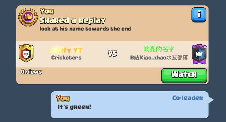 iUnifyYT's tweet photo. ITS A GREEN NAME ⁦@ClashRoyale⁩ https://t.co/Hgxxlad9Qn