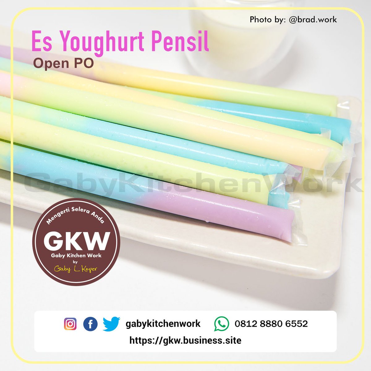 gabykitchenwork's tweet photo. ES Youghurt Pensil GKW

 Silahkan kontak kami untuk pemesanan atau menjadi RESELLER.

===============================
.
Kontak WA: https://t.co/NauLLsRdJN
.
===============================
.
.
#gkw #gabykitchenwork #esyoughurt #youghurtpensil #jajanananak #bekasi #cemilanbekasi https://t.co/mEbna4PvYr