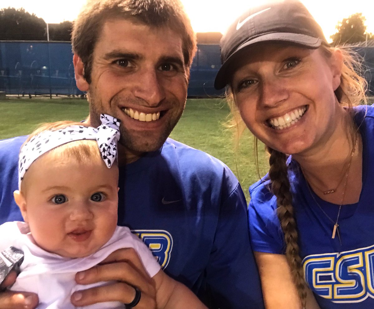 Just here at our old stomping grounds supporting our @csub_football men with our favorite girl!!!