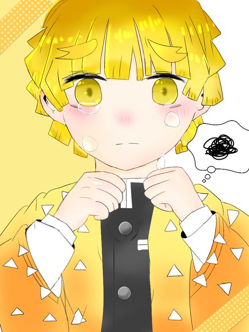 ✤るあむさんがTwitterに投稿した我妻善逸(鬼滅の刃)のイラスト。