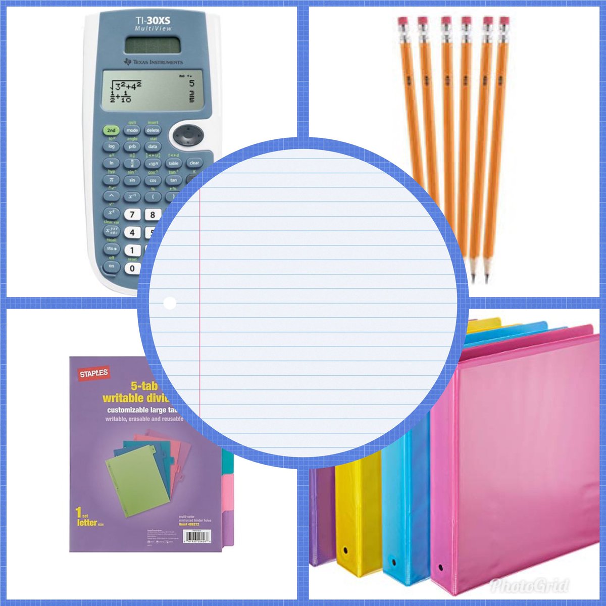 Are you out getting school supplies? This is what you need for math class! Binder, dividers, pencils, calculator and paper! https://t.co/LiOlWz43Je