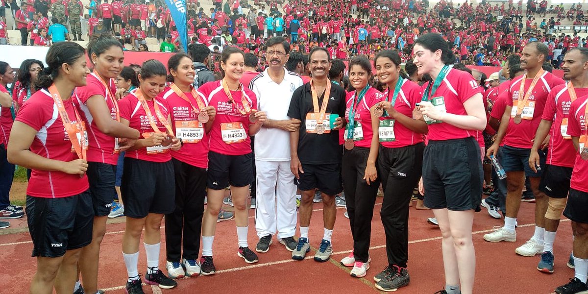 svpnpahyd's tweet photo. The Airtel Marathon also saw the participation of as many as 329 officers, staff and their family members including senior faculty working at the Academy. All of them participated with great enthusiasm. https://t.co/hpN6elfDGG
