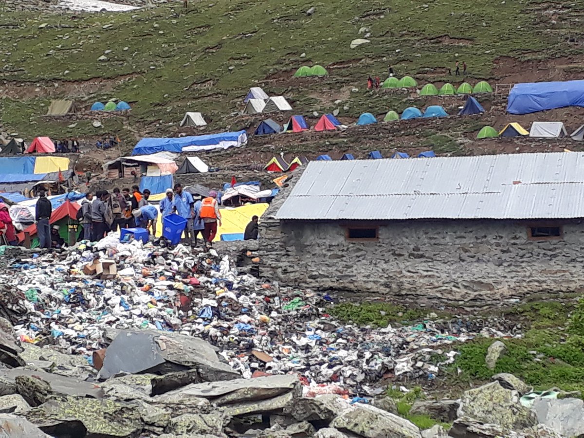 narender_ni2's tweet image. Very Sad to See this all. I tried publishing it in news yesterday. But looks no one cared. That&apos;ll is just 5 feet from holy #Manimahesh lake. Request to peoples respect nature before it start desrespecting you.