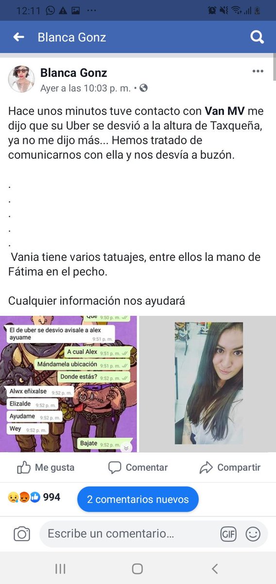 DraMissSunshine's tweet image. @Uber_MEX @Uber @PGJDF_CDMX @Azteca @Foro_TV @lopezobrador_ @Claudiashein última conversación con la chica fue 10:53 
#BusquenAVan