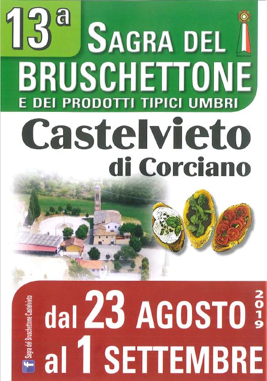 StaseraSagra's tweet image. Tra le sagre🔝 in corso, anche quella del Bruschettone a Castelvieto di Corciano (PG)! Specialità di oggi: umbricelli all'arrabbiata e rollé di vitello tartufato. Ospiti musicali: orchestra spettacolo Felix e al "Brusco Pub" Fandango, la tribute band di Ligabue. Ti aspettiamo!