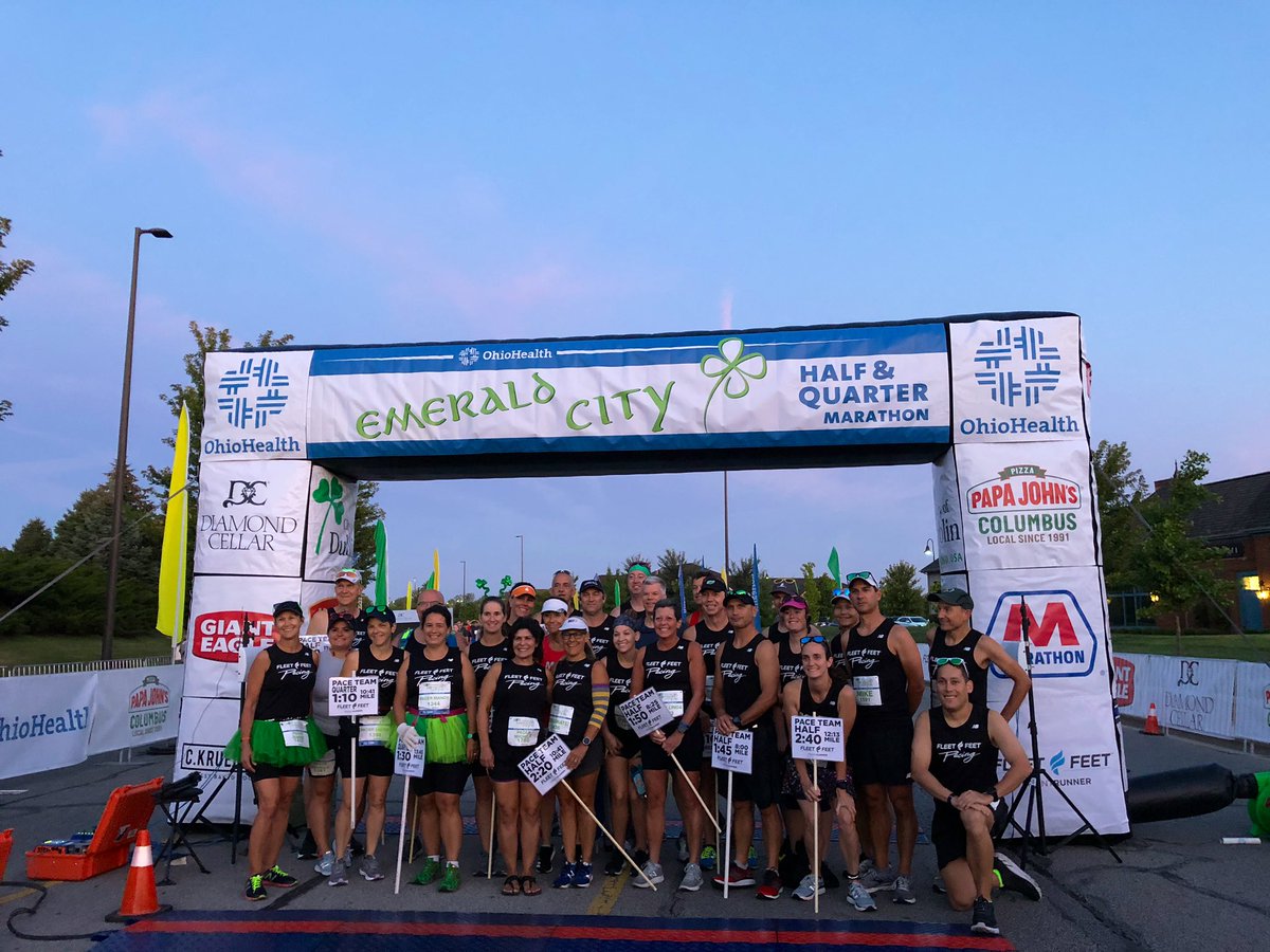 M3SSports's tweet photo. The @FleetFeetCbus Pace Team is ready to help you cross the Finish Line today at the @OhioHealth Emerald City Half & Quarter Marathon!
#ECHalf #M3SSports https://t.co/Y475Q2rqlM