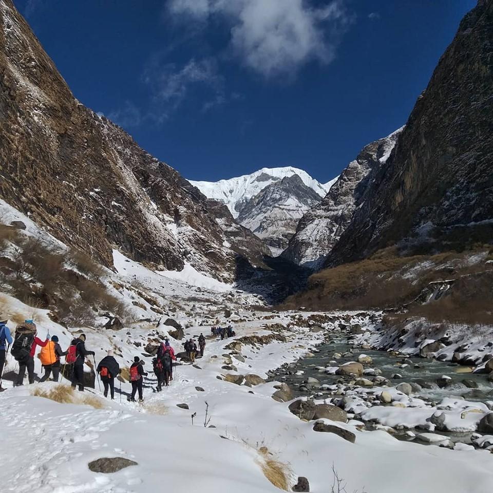 AimingL's tweet photo. Walking towards #abc. A snowy trail on November to #Annapurna Base Camp.
#annapurnatrailnepal #annapurnamassif #abctrek #abctrekcomplete #annapurnas #snowfallinnovember #aiceypath #autumn #grouptrek #groupprice #adventureteam #adventurebuddy #nepalhimalayas #visitus #visitnepal https://t.co/nhlhhNeWEz