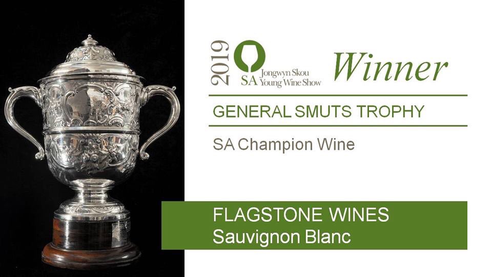 SauvignonSA's tweet photo. A hearty congrats to @flagstonewines for being awarded the sought after @sayoungwine General Smuts Trophy for the SA Champion Wine of 2019 with non other than their #SauvignonBlanc!
This award was first Awarded in 1952. 
#SAYWS2019 #SauvignonBlancSA https://t.co/87kII3l9gC