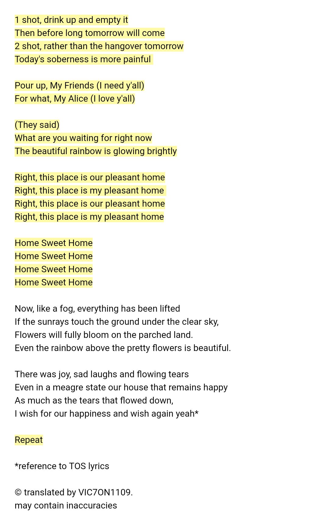 Victon Intl Trans Hanse Homesweethome Lyrics