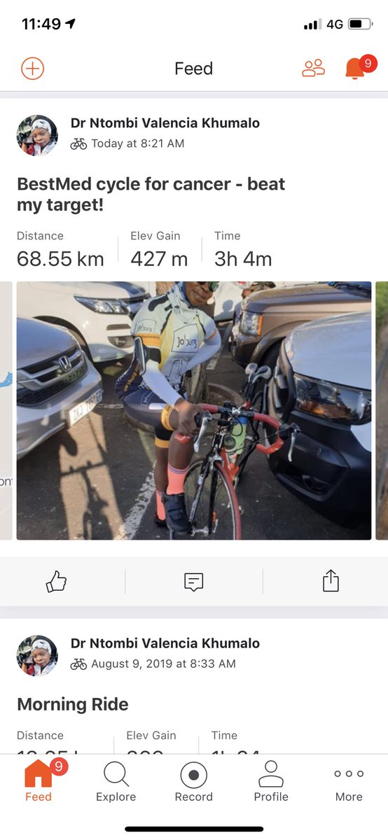 NVKhumalo's tweet photo. Bestmed cycle 4 cancer race done!My best time ever & achieved sub 3hrs,I’m super proud of myself #FitnessFanatic #LegGame #ItsALifestyle #CycleForCancer #70km I did it despite being stuck for 20 minutes waiting 2 help-flat tire-I still achieved @CityofJoburgZA well represented https://t.co/rrxhSXeUoW