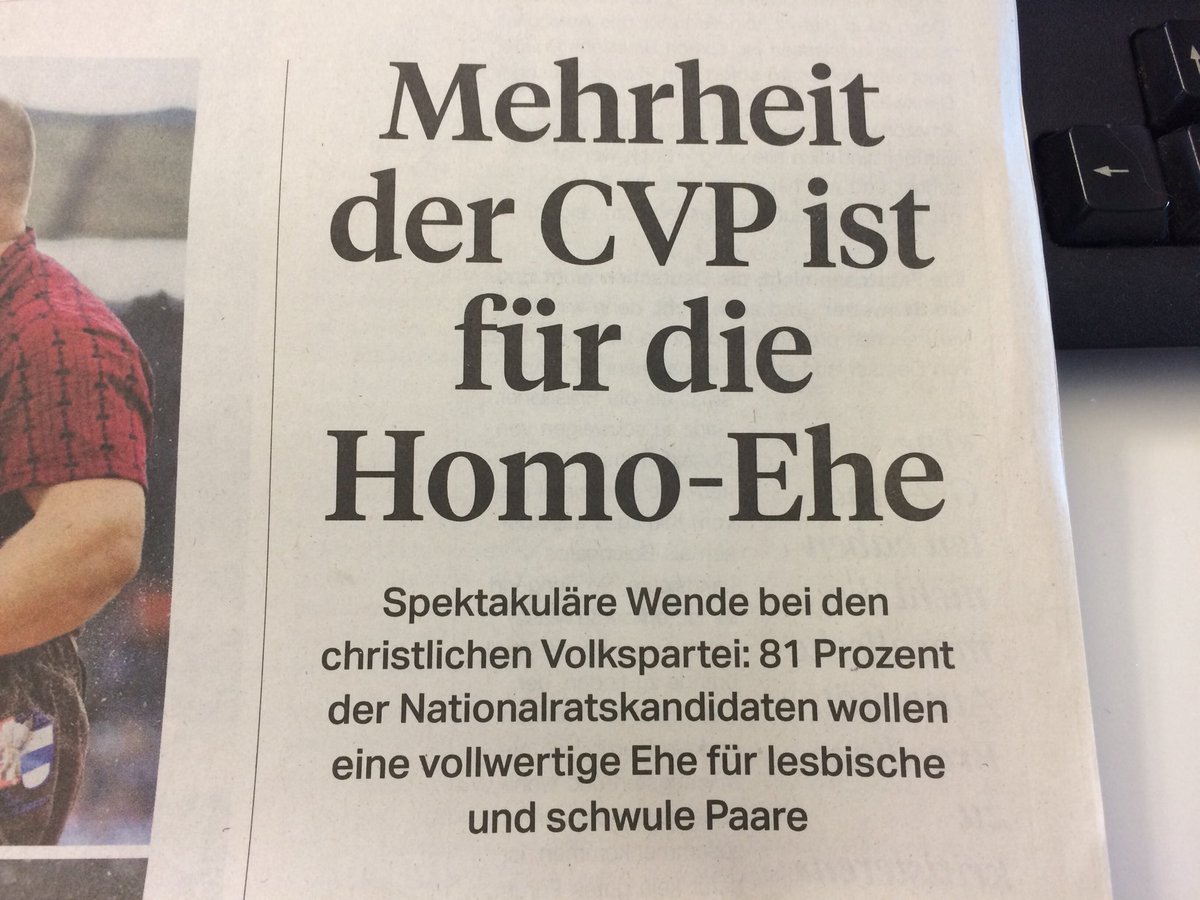 Wie oft muss man es noch sagen, liebe ⁦<a href="/sonntagszeitung/">SonntagsZeitung</a>⁩? Es gibt keine „Homo-Ehe“, es gibt nur die Ehe. Wenn Schwule einen Kaffee trinken, wird er deshalb auch nicht zum Schwulen-Kaffee. Wenn eine Lesbe in einem Bus mitfährt, ist es immer noch ein Bus.