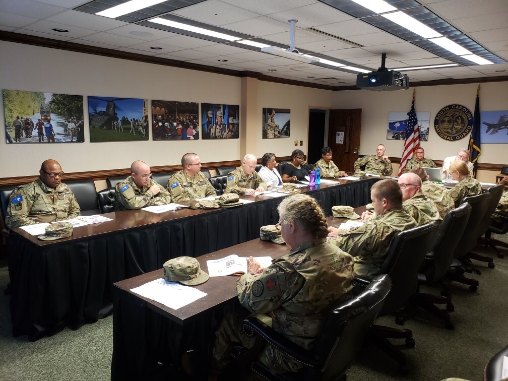 state_guard's tweet photo. SC State Guard members participated in a drivers training at the TAG building this weekend. As hurricane season is upon us, we have to be trained and ready to help those in need by getting to our assigned locations safely. #trainedandready #bootsontheground https://t.co/SNfrwls6nf