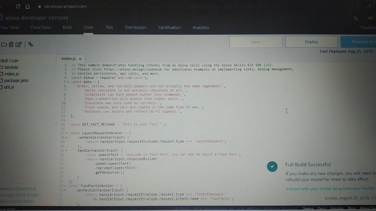 NikhilR31365639's tweet image. Building a new skill..
Alexa,Naam toh suna hoga #amazondevs 
@AlexadevsLpu  #AlexadevsLpu