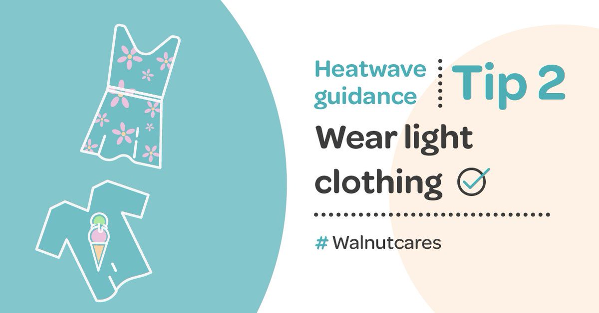 Walnutcare's tweet image. In warm weather, keep your older loved ones cool by making sure they're wearing light, loose outfits, and don't forget to add a hat and sunglasses if you're heading outdoors! 

For more tips on staying safe during a heatwave: ow.ly/jBTY50vHddt 

#HeatwaveTips #Walnutcares