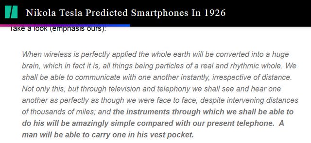 That doesn't really help, is there anyone else who explored this field?Yes indeed, none other than Nikola Tesla Despite inventing nearly every modern convenience (AC power, remote control, radio) & even predicting smartphones, he was effectively erased from the history books.