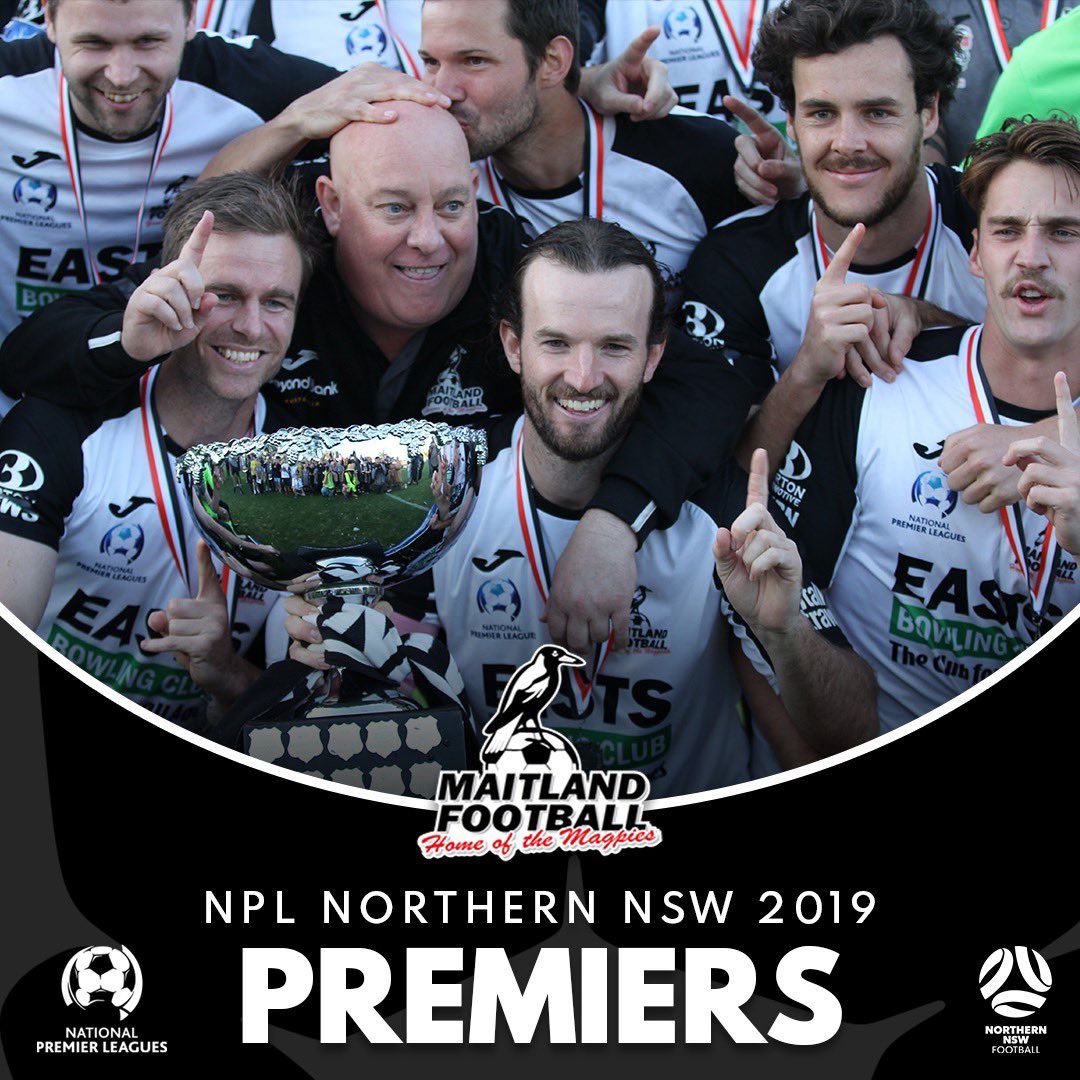 For the first time in club history, <a href="/MaitlandFC/">Maitland FC</a> are the #NPLNNSW PREMIERS ⚫️⚪️