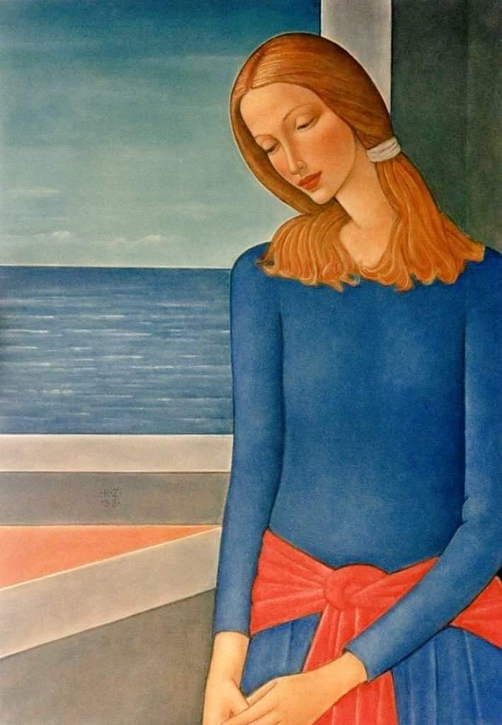 PaolaCorb's tweet photo. "Ma l’amore, l’amore vero, l’amore intero, vuole una cosa e l’altra; vuole la fusione perfetta della sensualità e della tenerezza: anche per questo è raro."

Umberto Saba 
 🎨Roman Zakrzewski https://t.co/PNpXWkOE4T