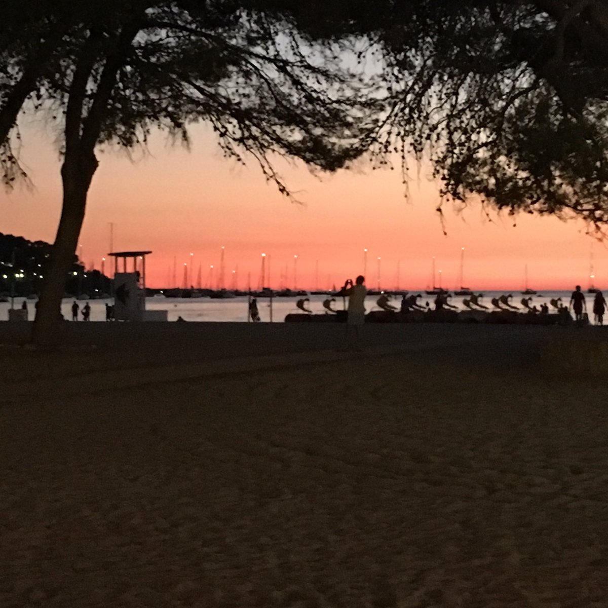 Lovely sunset on our last evening in Majorca