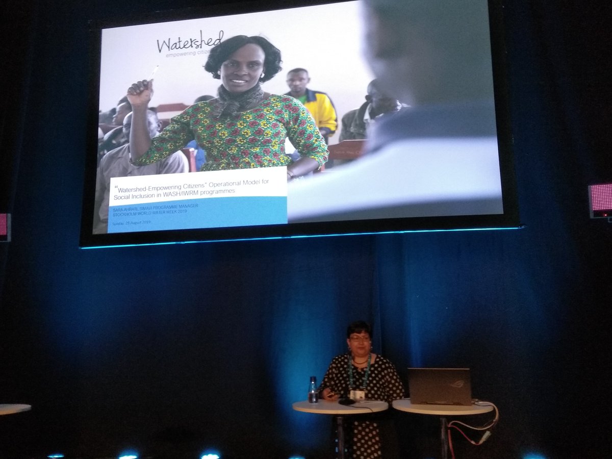ranjansy's tweet photo. @SaraAhrari presenting in #SWWWeek on operational model for addressing social #inclusion on WASH under #Watershed https://t.co/BJeepIcYOJ