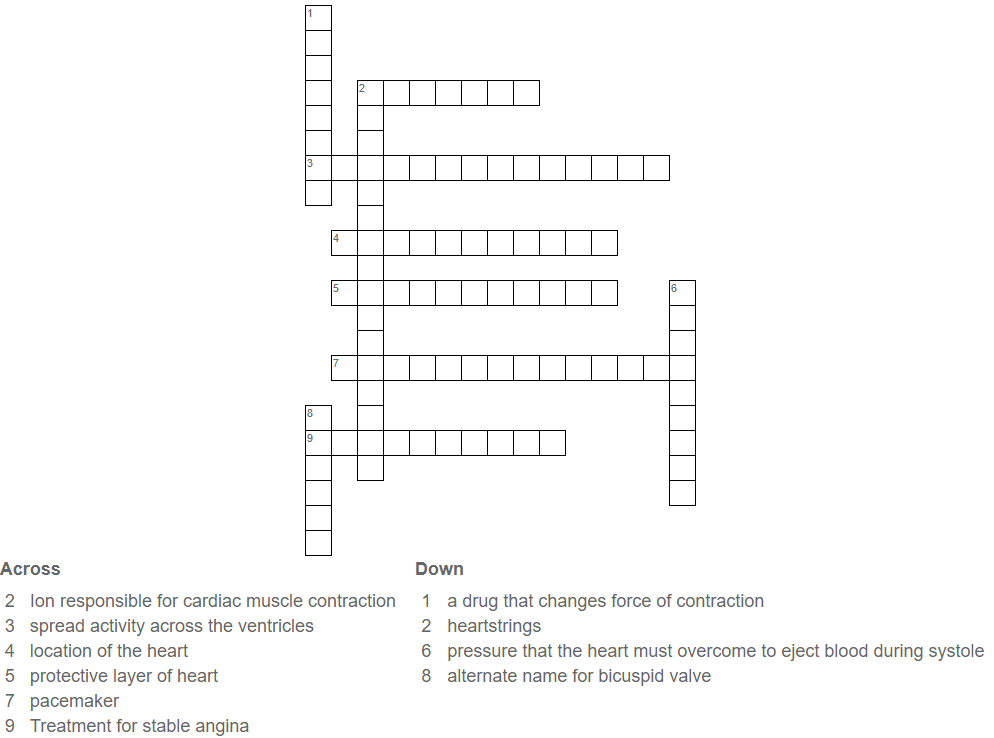 KnowYourOrgans's tweet photo. @BCUNursingteam @StNurseProject @nursescott2 @TheAandPGuy @PUNC14 Something a little different for todays #BCUKYO quiz. Have a go at our cardiac crossword. Just post your answer to one of the clues #bcunurse https://t.co/9R6JkoipxL