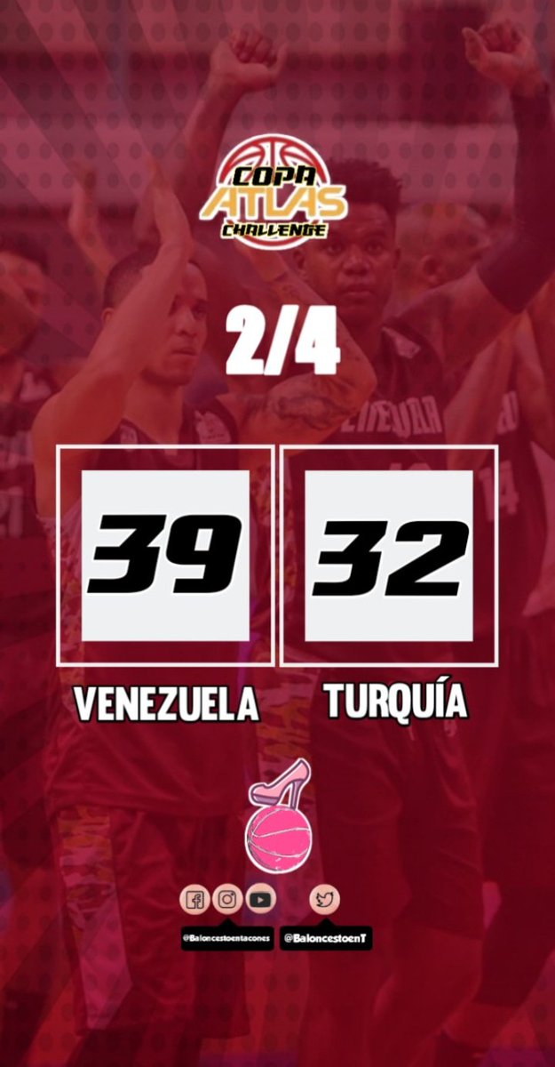 BaloncestoenT's tweet photo. #CopaAtlasChallenge 🏀| Final Segundo Cuarto |

🇻🇪 #Venezuela 39 - 32 #Turquia 🇹🇷

#LosGuerreros
#JuntosSomosMas
#VenezuelaGotGame 
#AtlasChallenge https://t.co/8NDPGSqtrG https://t.co/qdNPMhjOiB