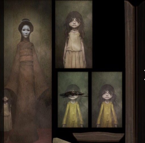 RanarifSC's tweet photo. The paintings around the Maw in Little Nightmares, some of them unused and extracted with data mining. #artinvideogames https://t.co/E47YIlcHBs