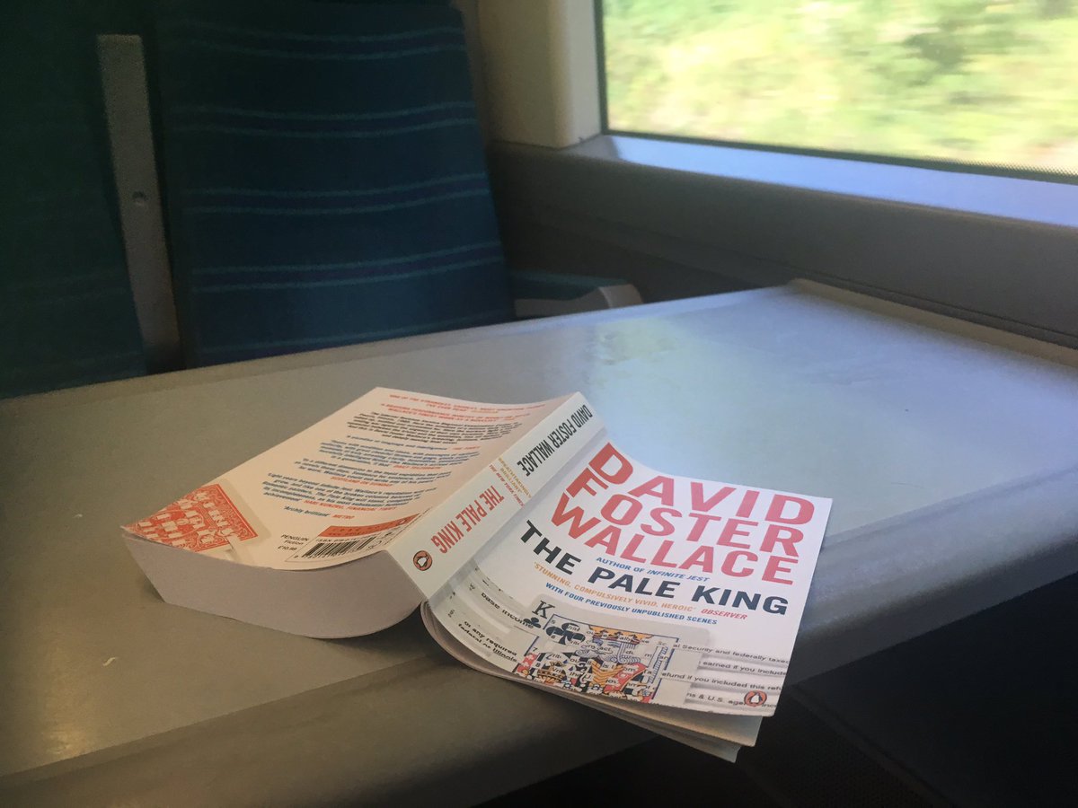 I love reading but I am also guilty of scan reading by accident, often I don’t even notice I’ve done it. #ThePaleKing is unfinished but it is demanding my full attention which makes #BankHolidayTravel worth it alone