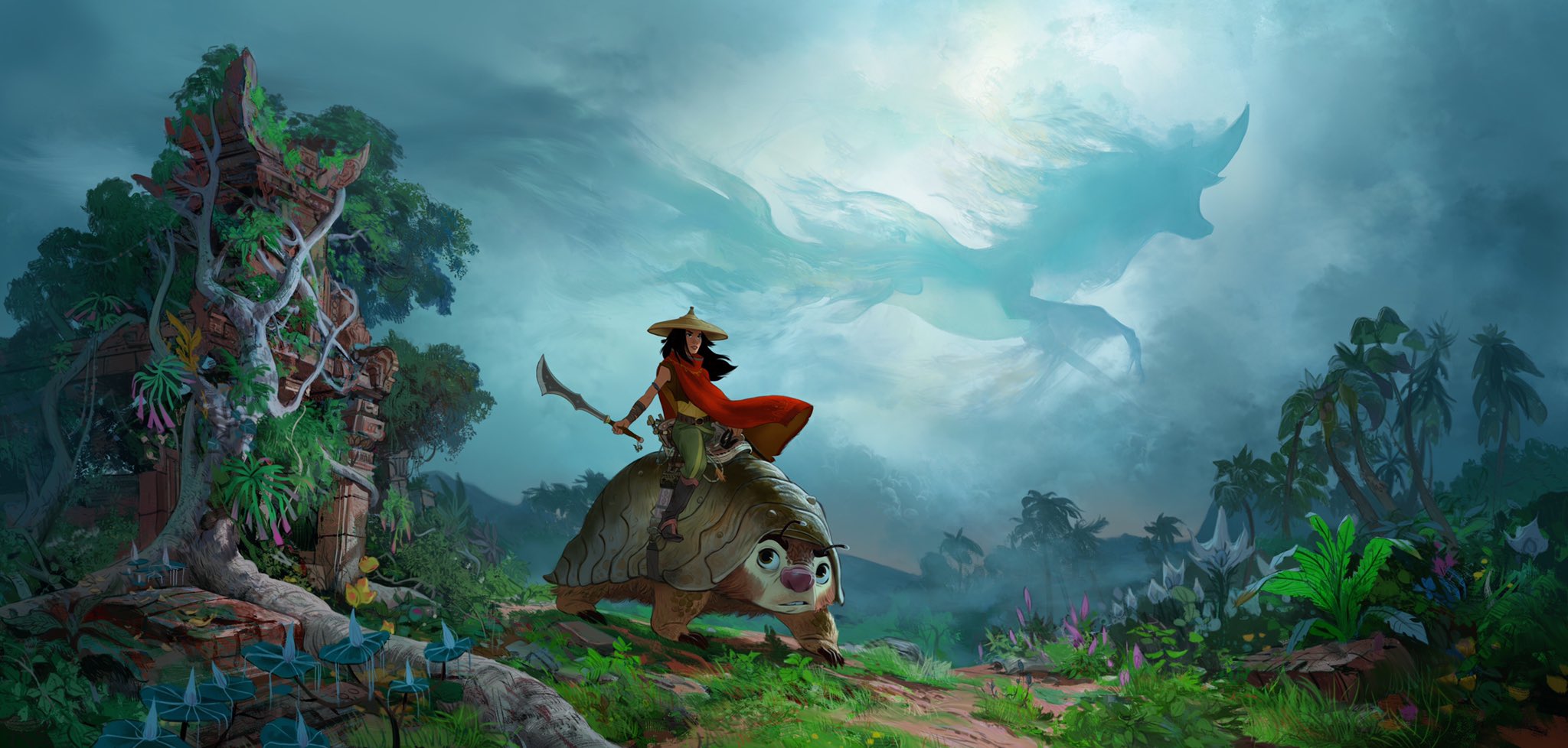 入倉功一 シネマトゥデイ編集部 D23ではウォルト ディズニー アニメーションの新作アニメも発表 ラーヤ ザ ラスト ドラゴン は 東南アジアの文化をベースにしたファンタジー世界で 王国を救うため最後のドラゴンを探す孤独な女性戦士ラーヤの活躍