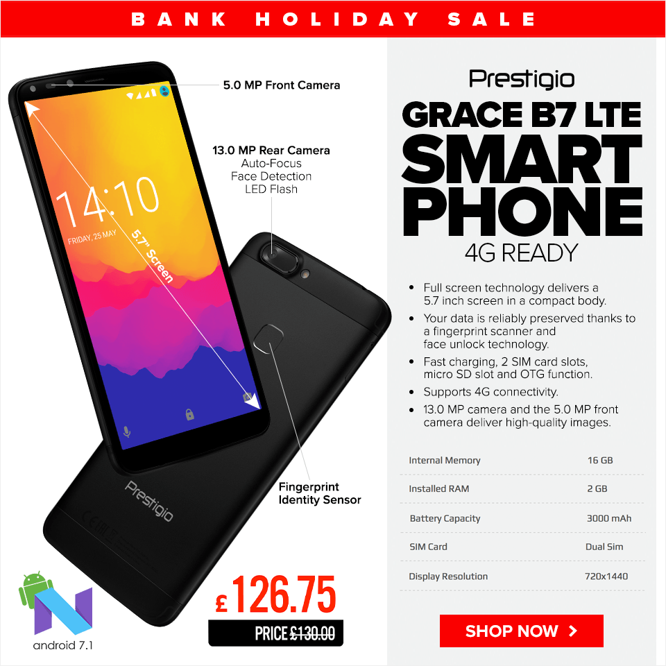 CarParts4LessUK's tweet image. 📱 Prestigio Grace B7 LTE - 7 in 1 Smartphone - 4G Ready

✅ Free Delivery

Shop Now 👉 - ow.ly/A2Km50vFp0t

#PrestigioSmartphone4G #CarParts4Less

T &amp;amp; C's Apply